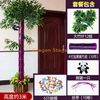 Novo conjunto espessado de nó de bambu roxo de 4 polegadas (vem com panda) com casca simulada de nó de bambu, plantas verdes, tiras de videira de flores, decoração de tubo de esgoto