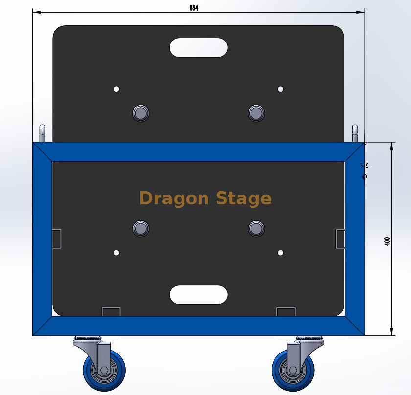 Carrinho de transporte de placa base treli&ccedil;a para bases 4 &times; 600mm (3)