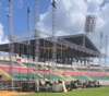 Sistema profissional de telhado de palco de concerto de alumínio 20x20x12m - treliça de estádio de 12m de altura com asas de alto-falante de matriz de linha dupla de 3m de largura