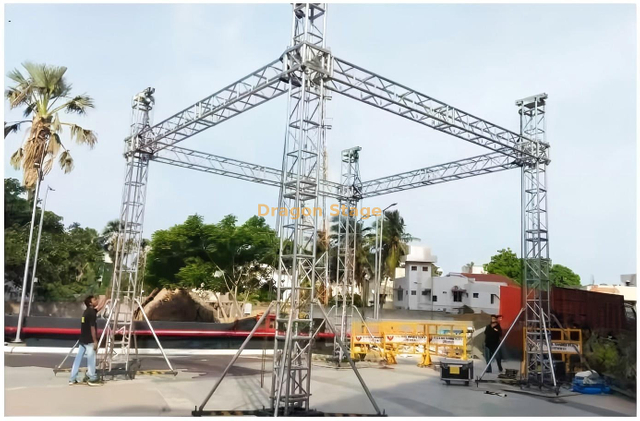 Treliça de iluminação de alumínio personalizada 8x6x8m
