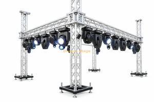 Sistema de treliça de iluminação de suporte de solo de alumínio 6x3x3m para pequenos eventos