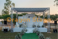 Dossel de treliça de palco de casamento em alumínio branco para cerimônias ao ar livre e eventos de recepção