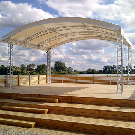 Sistema de treliça de iluminação de telhado em arco de alumínio para eventos e estruturas de palco