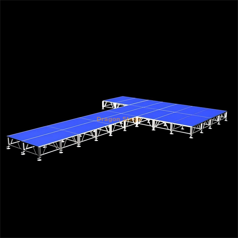 Lógica de sistema modular para palco, treliça e andaime