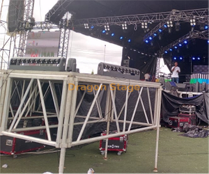 Plataforma de palco portátil de alumínio para festival de música e outras funções 72x32ft (21,96x9.76m)