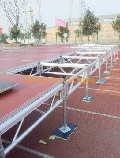 Pódio portátil para palco de concerto ao ar livre 16x14m