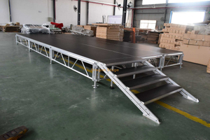 Tamanhos de palco portátil móvel de alumínio para concerto 12x5m com 2 escadas