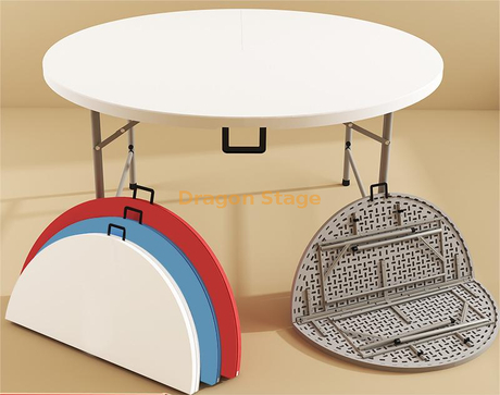 Mesa de jantar dobrável circular plástico para festas de evento