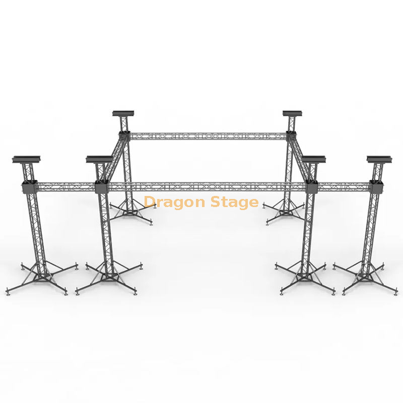 Configuração do palco de música ao vivo interno TRUSS Stage 6x6x6m com treliça de linhas 2m