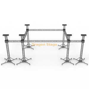 Configuração do palco de música ao vivo interno TRUSS Stage 6x6x6m com treliça de linhas 2m