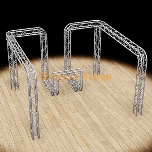 Global Truss 16'x15'x10 'Sistema de Exposição / Sistema de Exposições - Truss de caixa F34 modular com cantos redondos e quiosques construídos