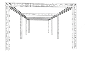 Exposição de eventos Sistema de treliça 13.5x4.5x4m
