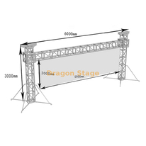 Alumínio 400x400mm Bolt Bolt Gool Post LED Dispuss Truss 6x3m