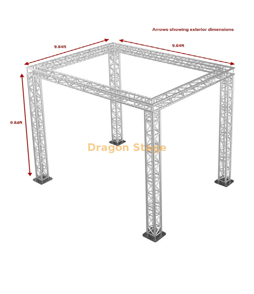 290mm Estrutura de quadros de est&aacute;gio da torneira preta de alum&iacute;nio para atividades 3x3x3m
