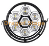 7 luzes de fundo de pixel LED hexagonais circulares