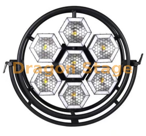 7 luzes de fundo de pixel LED hexagonais circulares