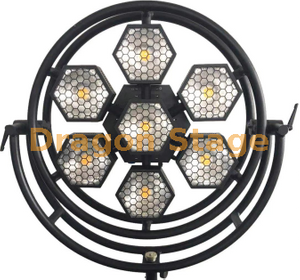 7 luzes de fundo circulares hexagonais COB Pixel