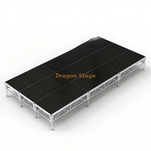 Palco de festa pequeno portátil doméstico 6x3m com 2 escadas