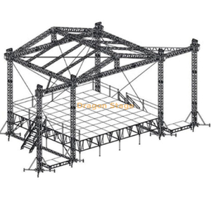 Sistema de alumínio 12x8x5m do fardo do espigão do dever da luz do concerto do evento com asas sadias 2m do fardo