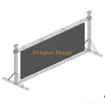 sistema do fardo do apoio da tela do diodo emissor de luz do poste da liga de alumínio de 11x5m