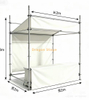Cabine modular do mercado comercial Ringlock de 2x2m com dossel e cortina