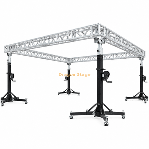 Suporte de manivela de aço portátil para festa de eventos, sistema de treliça quadrada de alumínio para levantamento 40x40 pés (12x12m)