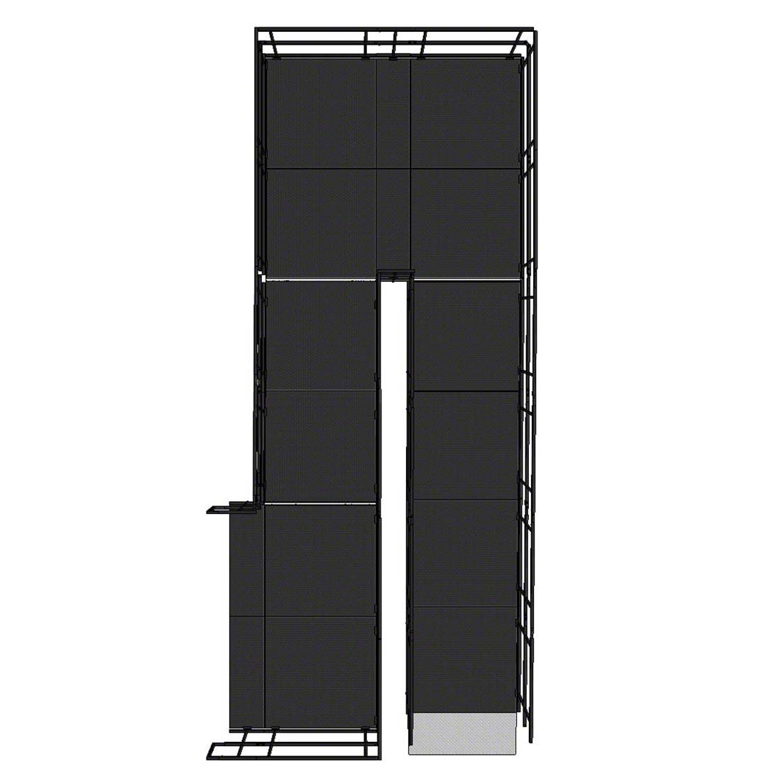 Rampa de servi&ccedil;o de palco de alum&iacute;nio compacta de 24x10 p&eacute;s para carrinhos AV Touring Production.jpg