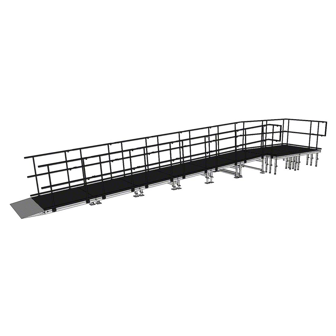 Rampa de carregamento de produ&ccedil;&atilde;o de palco reto de alum&iacute;nio DragonStage 10,30x1,63m para caixas rodovi&aacute;rias e equipamentos AV.jpg