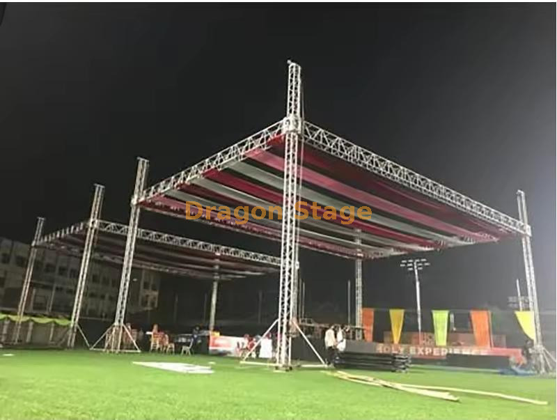 Evento de iluminação Sistema de telhado de treliça Spigot 18x11x10m