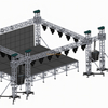 Sistema de treliça de palco em alumínio 6x6x4m com asas de alto-falante de 2m – Equipamento portátil para eventos