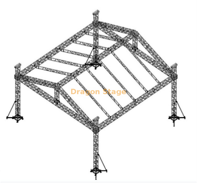 Sistema de treliça de telhado de palco externo de alumínio resistente 12x12x8m