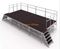  32x16ft Evento de palco portátil de alumínio ao ar livre estágio 4x8ft com trilhos de palco 9,76x4.88m Altura 0,8-1,2m de altura