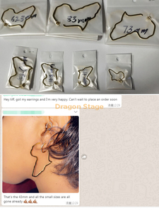 Hot Sale aço inoxidável jóias de aço prateado banhado de 11 cm mapa de arco pendente de grande declaração Africana Brincos Mulheres