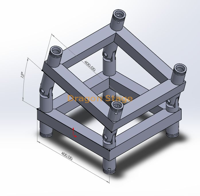  F44 400mm TRUSS articulado 2 vias junção de conector de treliça de canto de 15 graus
