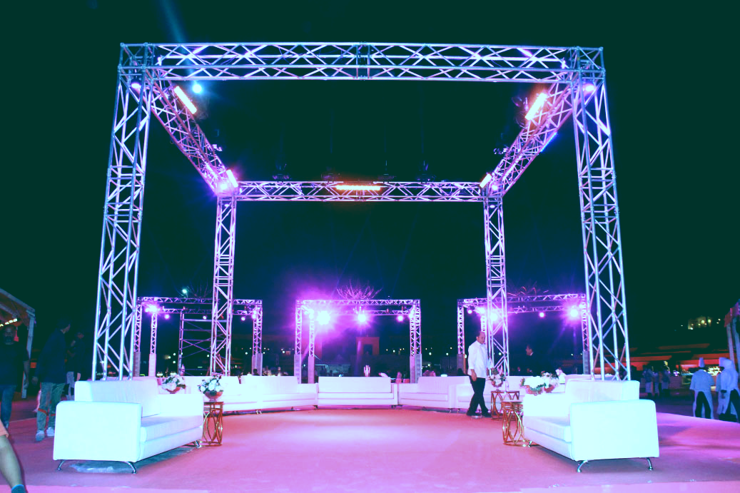 Alum&iacute;nio Dj Silver Stand Booth Event Truss 20x15x15ft