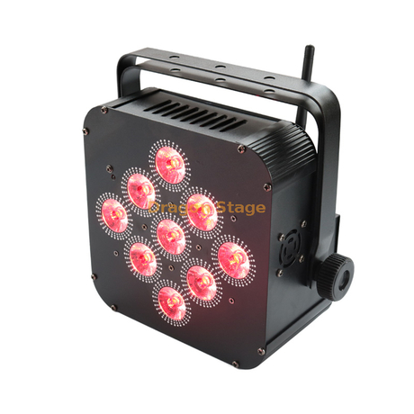 9pcs Wi -Fi sem fio Bateria LED LED LEVA PAR
