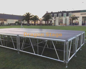 Palco portátil de evento modular removível interno externo para show 15,86x4,88m