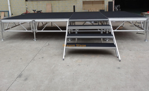 Plataforma de madeira 12x12m da fase de alumínio do casamento do concerto exterior da mostra do evento