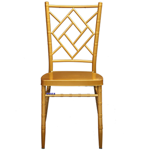 Fabricante emitido diretamente de metal hotel bambu cadeira, cadeira de casamento deslumbrante ao ar livre, cadeira de malha de ferro, móveis de hotel