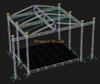 Projeto de telhado de alumínio para concertos ao ar livre 12x12x9m