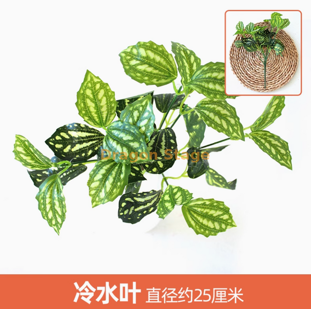 Plantas verdes, paredes de plantas simuladas, gramados de plástico, varandas, fundos internos, paredes de flores, azul marinho, folhas de água fria, 1 galho