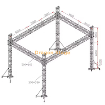 Sistema de treliça de iluminação de equipamentos para serviço pesado 10x7x8m