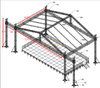 Grande palco de concerto de 36x18x12m com sistema de treliça de telhado multitorre – 120x60x40 pés