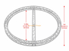 Anel de treliça de iluminação de alumínio circular personalizado de 6 m de diâmetro com feixe de suporte central