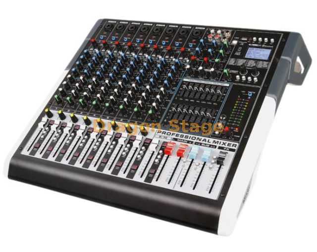 HTS12 Mixer de áudio profissional de 12 canais com efeitos DSP