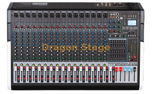 Mixer de áudio profissional HTS16 de 16 canais com efeitos DSP