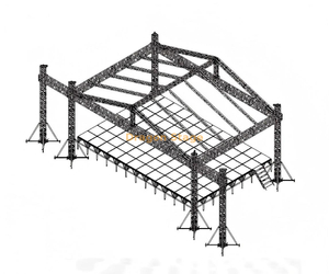 fardo de alumínio profissional da iluminação da fase do concerto do evento de 14x6x6m