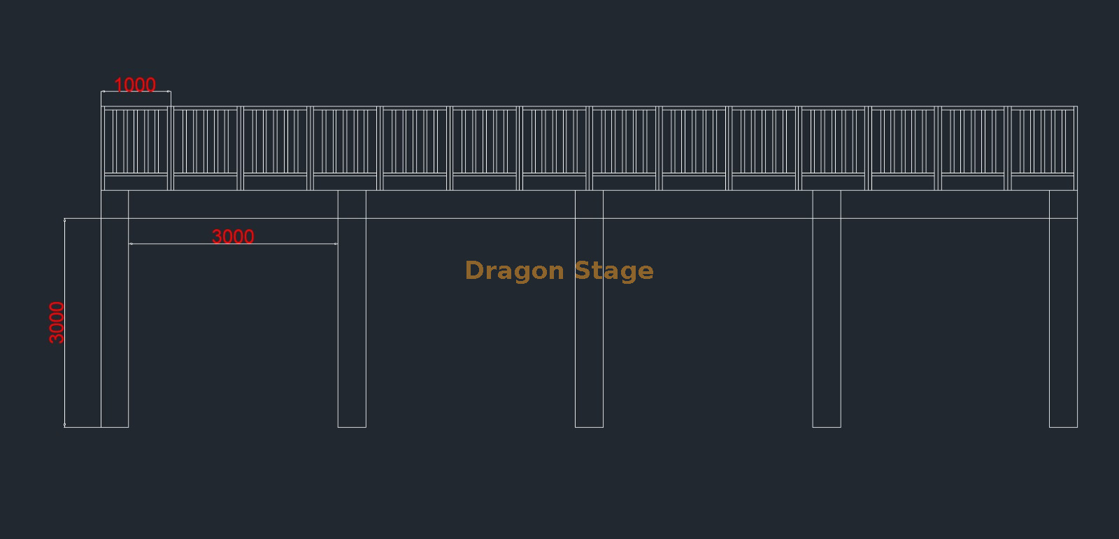 vista lateral do palco vip 