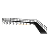12,25x10,70m Rampa de palco modular de alumínio de 90 graus com pouso e guarda-corpos