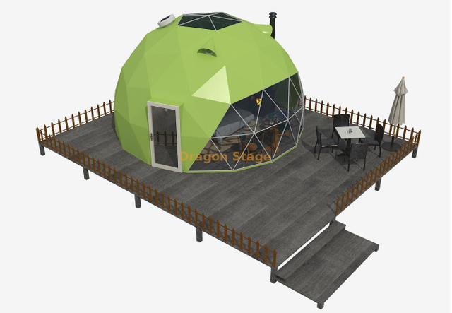 Starry Sky Dome de 6 metros pronto para uso: solução completa de suíte Glamping de luxo